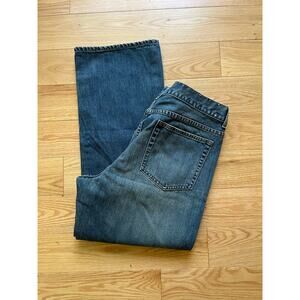 J. Crew 100% Cotton Jeans Relaxed Straight Cut Dark Wash Size 36 X 30 JJ
